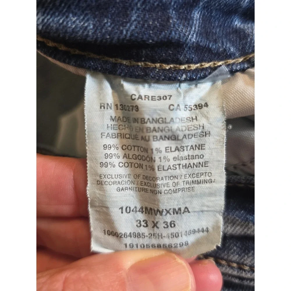 Wrangler 20X No. 44 Slim Fit Jeans Mens 33x36 Medium Wash Stretch 1044MWXMA